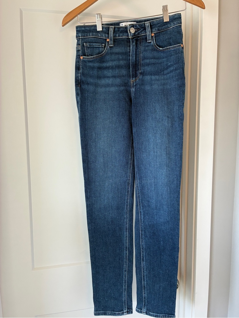 PAIGE Gemma Skinny Jeans in Medium Dark Blue
